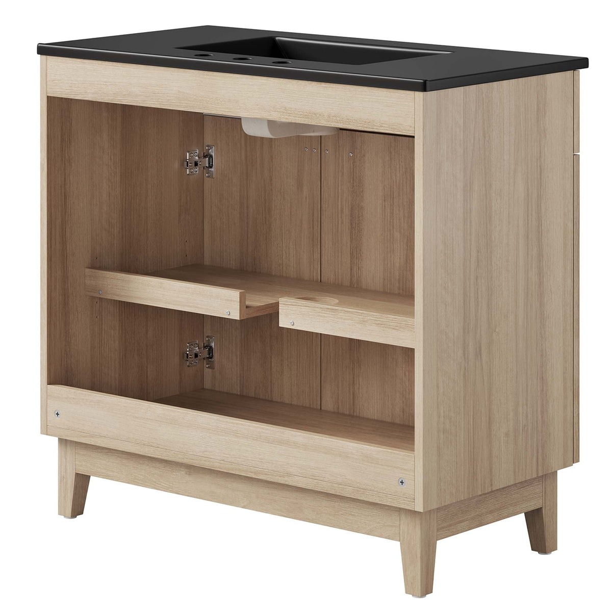 Miles 36" Bathroom Vanity by Modway - Black Black / Black Oak / Black Walnut