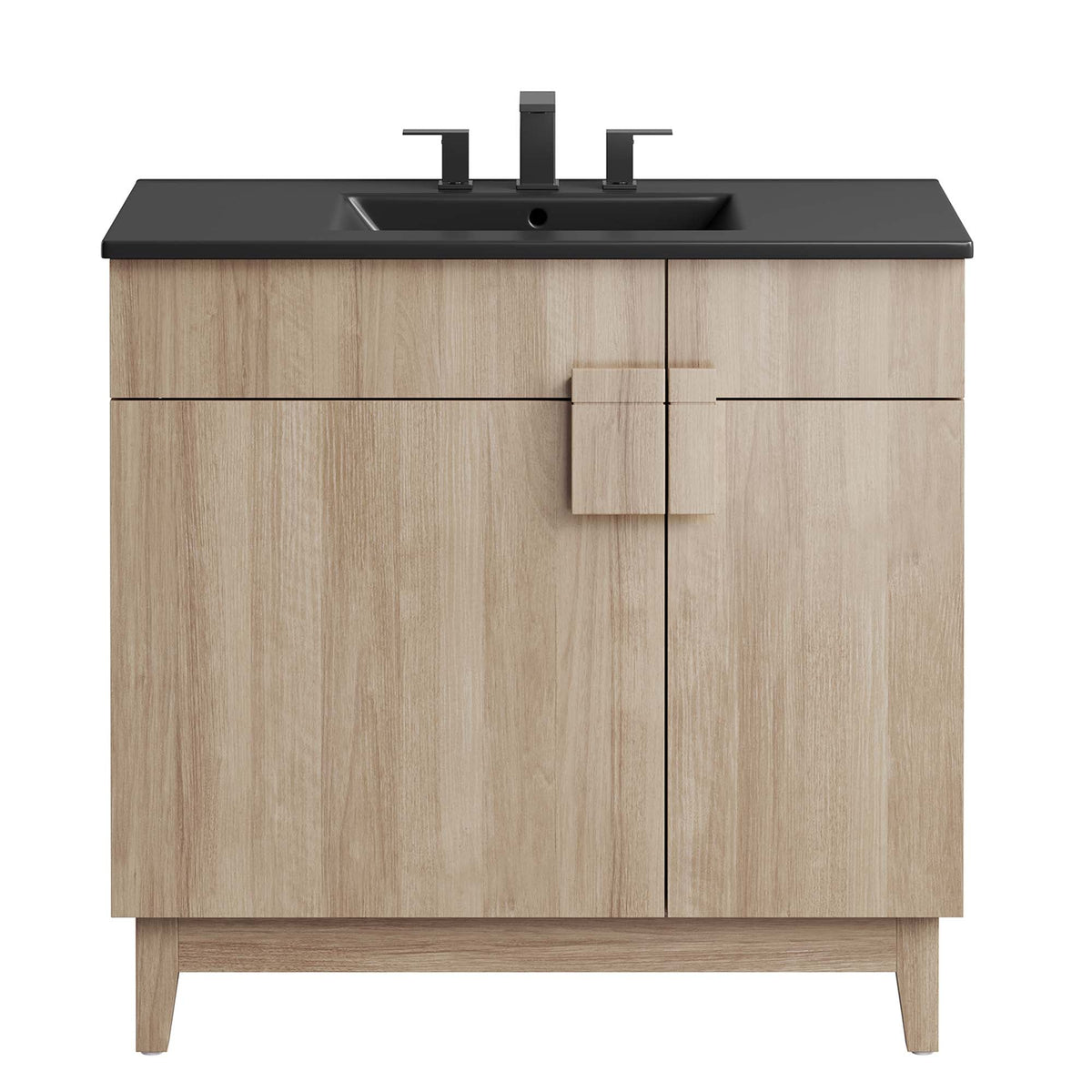 Miles 36" Bathroom Vanity by Modway - Black Black / Black Oak / Black Walnut