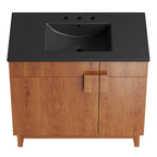 Miles 36" Bathroom Vanity by Modway - Black Black / Black Oak / Black Walnut