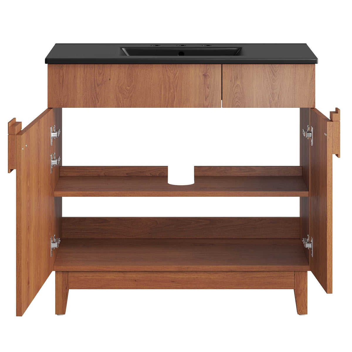Miles 36" Bathroom Vanity by Modway - Black Black / Black Oak / Black Walnut
