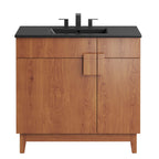 Miles 36" Bathroom Vanity by Modway - Black Black / Black Oak / Black Walnut