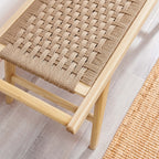 Saoirse 47" Wove Rope Wood Bench by Modway