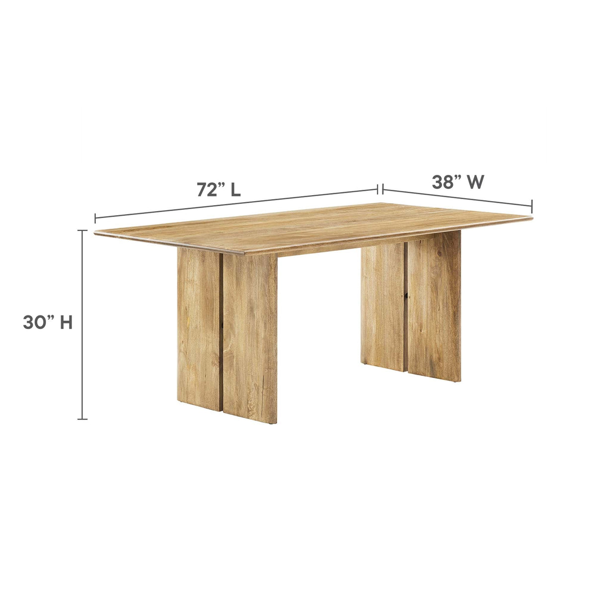 Amistad Wood Dining Table and Bench Set by Modway