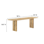 Amistad Wood Dining Table and Bench Set by Modway
