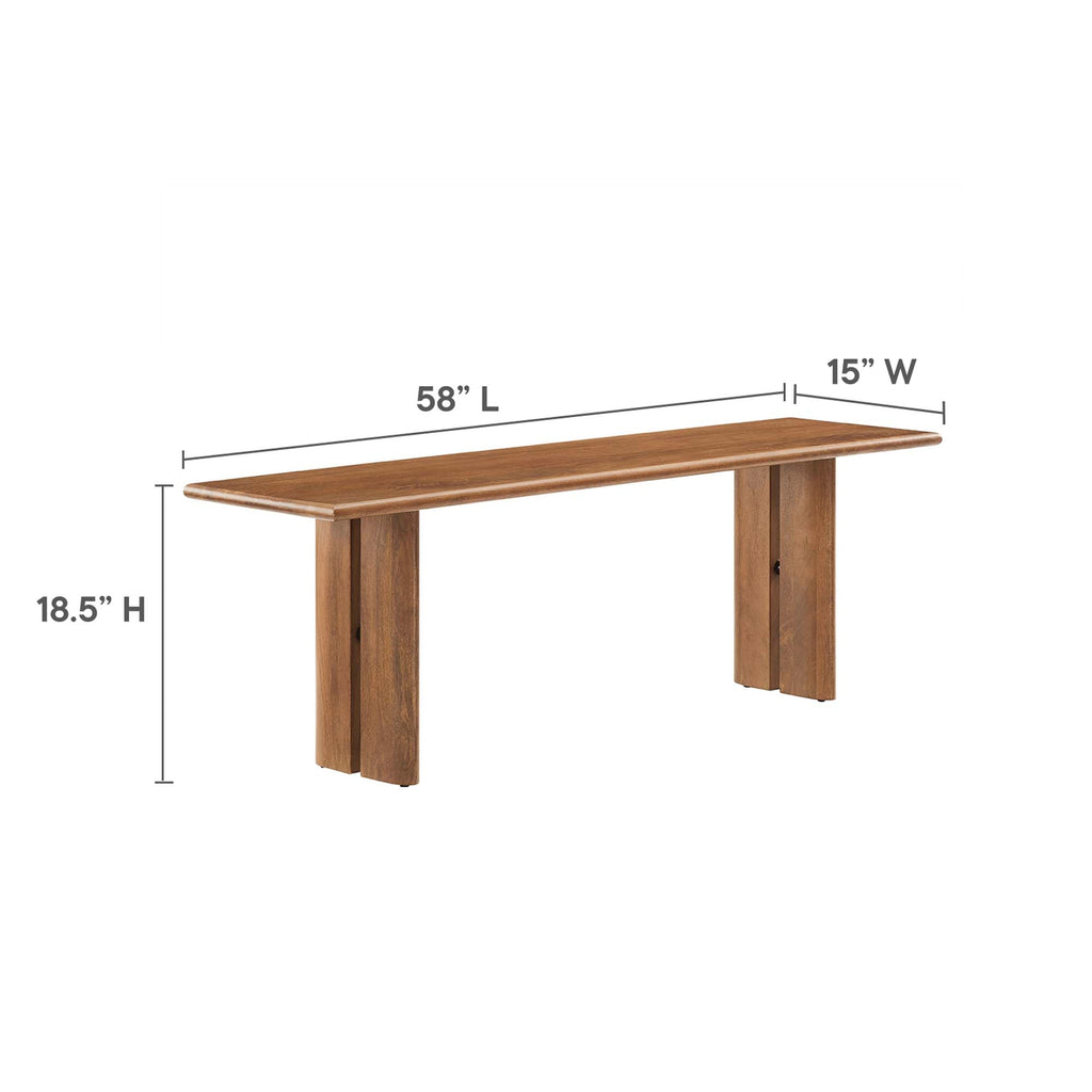 Amistad Wood Dining Table and Bench Set by Modway