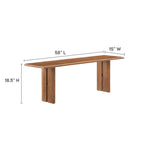 Amistad Wood Dining Table and Bench Set by Modway
