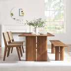 Amistad Wood Dining Table and Bench Set by Modway