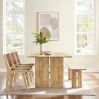 Amistad Wood Dining Table and Bench Set by Modway