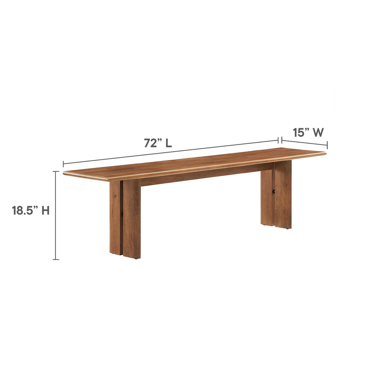 Amistad Wood Dining Table and Bench Set by Modway