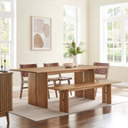 Amistad Wood Dining Table and Bench Set by Modway