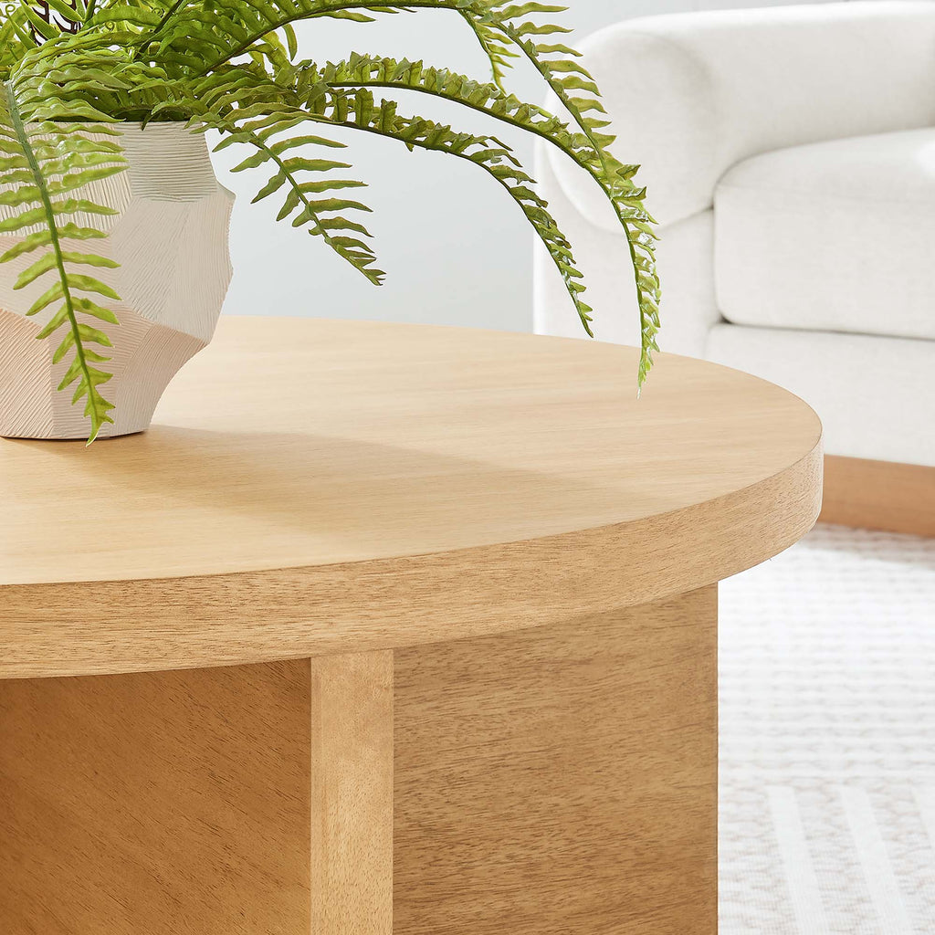 Silas Round Wood Coffee Table by Modway