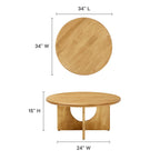 Rivian Round 34" Coffee Table by Modway