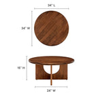 Rivian Round 34" Coffee Table by Modway