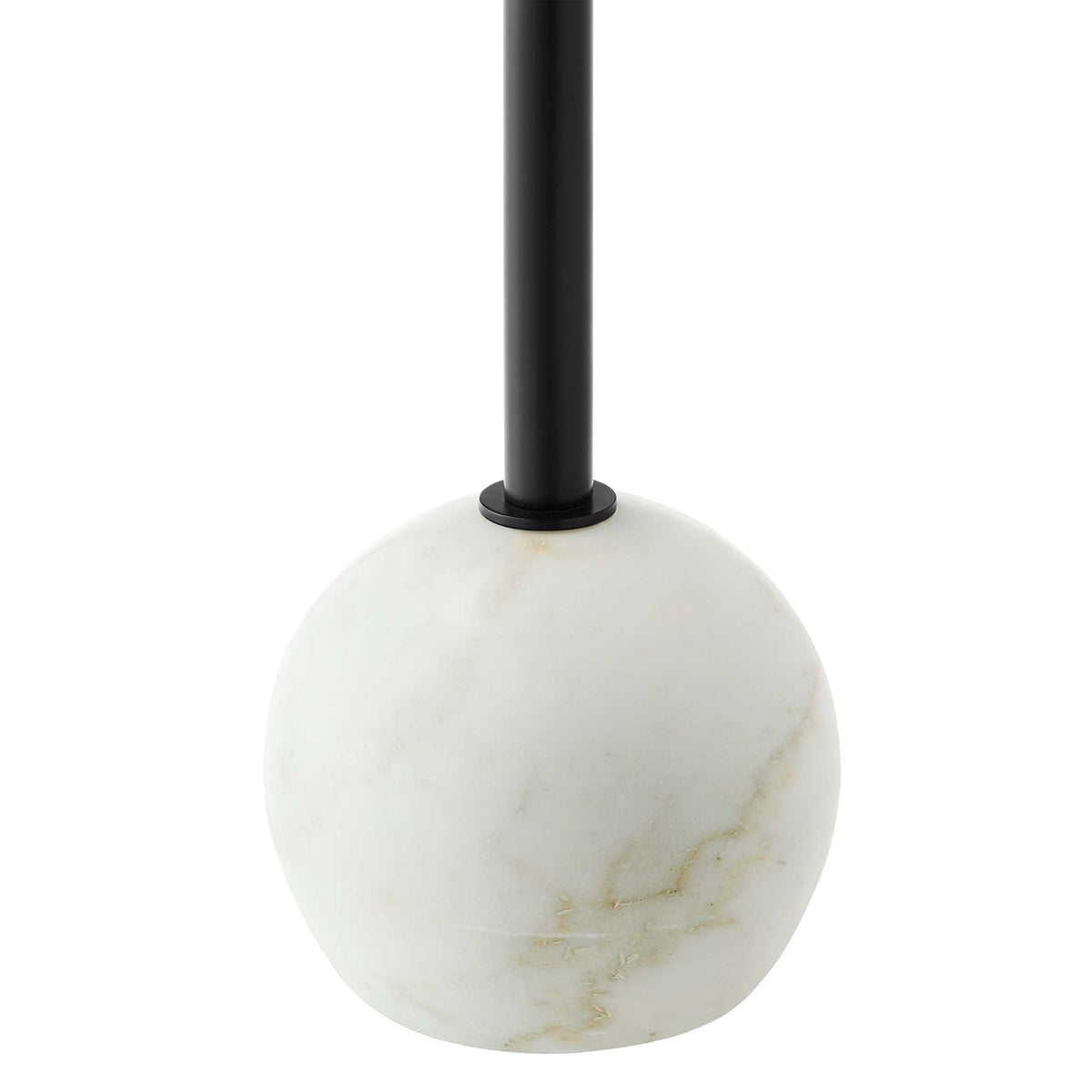 Aliza Round White Marble Side Table by Modway