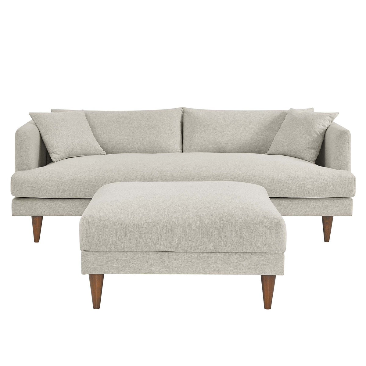 Zoya Down Filled Overstuffed Sofa and Ottoman Set by Modway