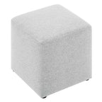 Callum 17" Square Woven Heathered Fabric Upholstered Ottoman by Modway