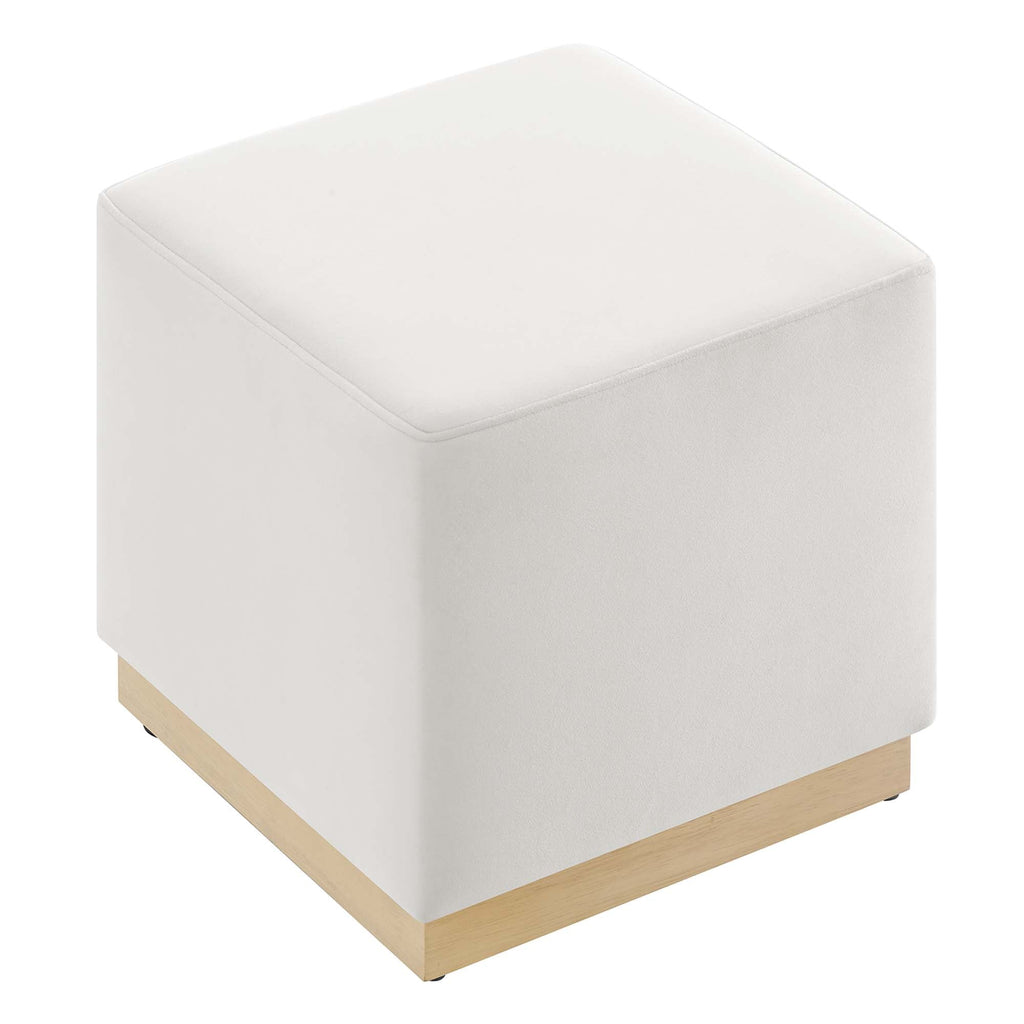 Tilden 17" Square Performance Velvet Upholstered Ottoman by Modway