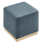 Tilden 17" Square Performance Velvet Upholstered Ottoman by Modway