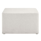 Callum Large 28" Square Woven Heathered Fabric Upholstered Ottoman by Modway