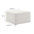 Callum Large 28" Square Woven Heathered Fabric Upholstered Ottoman by Modway