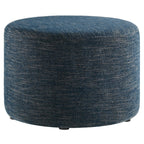 Callum Large Round Woven Heathered Fabric Upholstered Ottoman by Modway