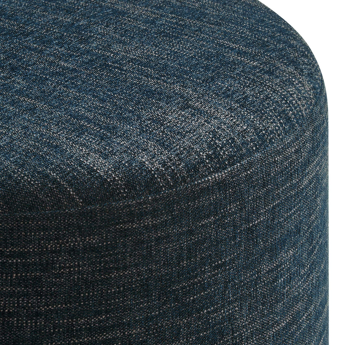 Callum Large Round Woven Heathered Fabric Upholstered Ottoman by Modway