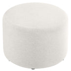 Callum Large Round Woven Heathered Fabric Upholstered Ottoman by Modway