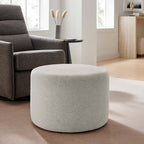Callum Large Round Woven Heathered Fabric Upholstered Ottoman by Modway