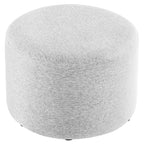 Callum Large Round Woven Heathered Fabric Upholstered Ottoman by Modway