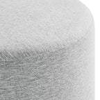 Callum Large Round Woven Heathered Fabric Upholstered Ottoman by Modway