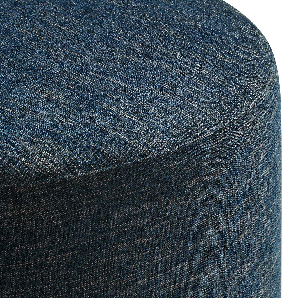 Callum Large Round Woven Heathered Fabric Upholstered Ottoman by Modway