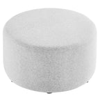 Callum Large Round Woven Heathered Fabric Upholstered Ottoman by Modway
