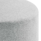 Callum Large Round Woven Heathered Fabric Upholstered Ottoman by Modway