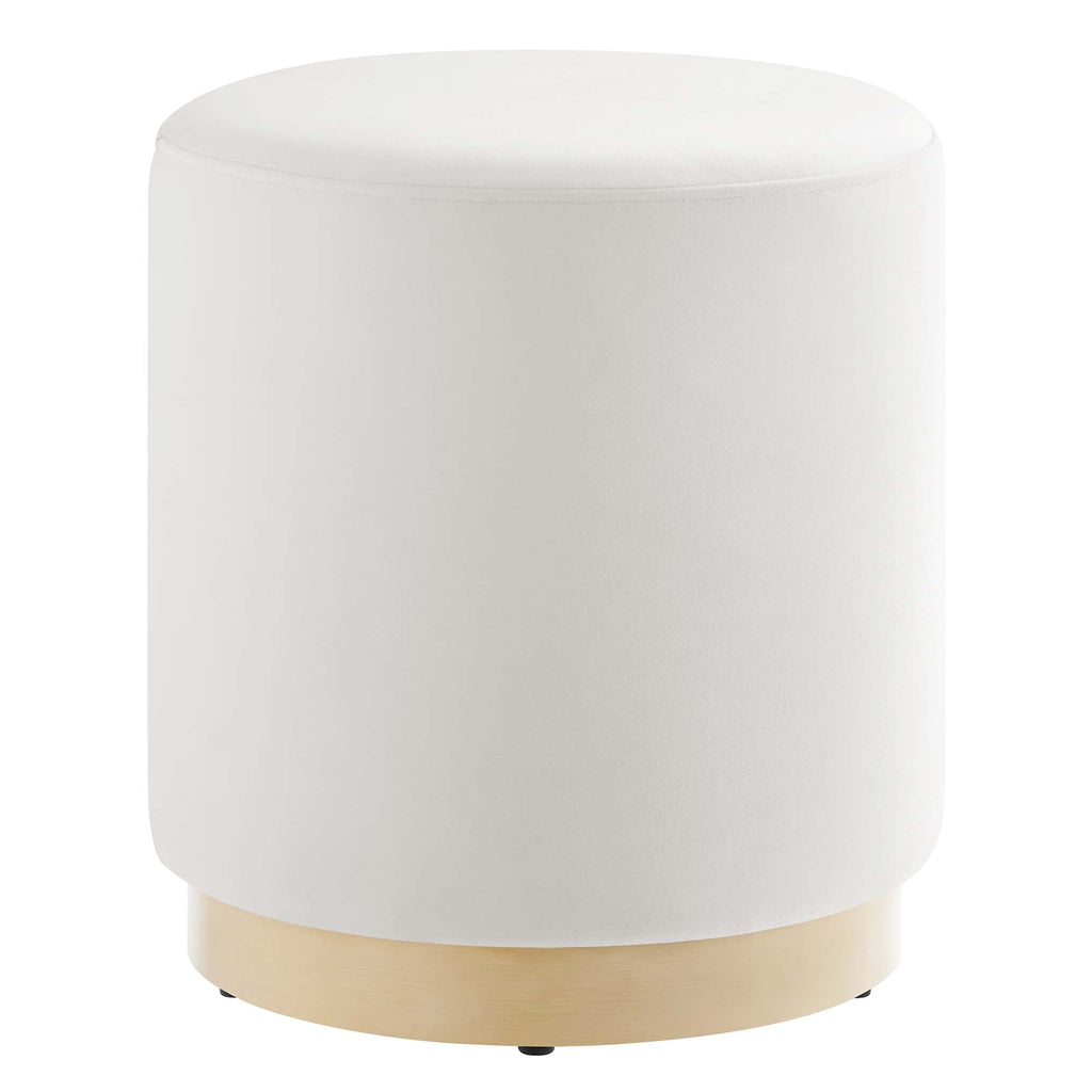 Tilden 16" Round Performance Velvet Upholstered Ottoman by Modway