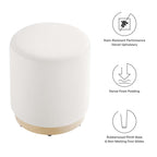 Tilden 16" Round Performance Velvet Upholstered Ottoman by Modway