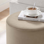 Tilden 16" Round Performance Velvet Upholstered Ottoman by Modway