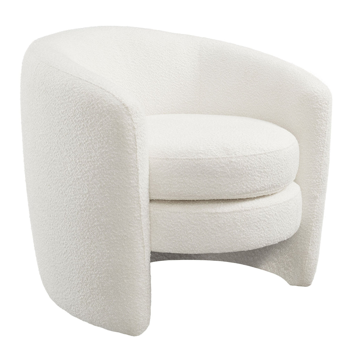 Affinity Upholstered Boucle Fabric Curved Back Armchair by Modway