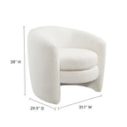 Affinity Upholstered Boucle Fabric Curved Back Armchair by Modway