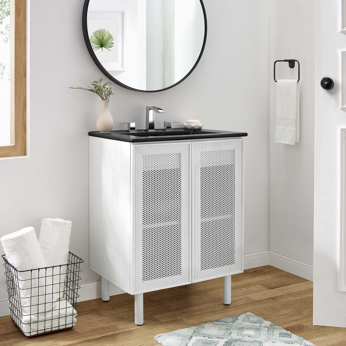 Calla 24" Perforated Metal Bathroom Vanity by Modway - EEI-6679
