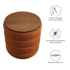 Mezzo Round Performance Velvet Storage Ottoman by Modway