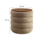 Mezzo Round Performance Velvet Storage Ottoman by Modway