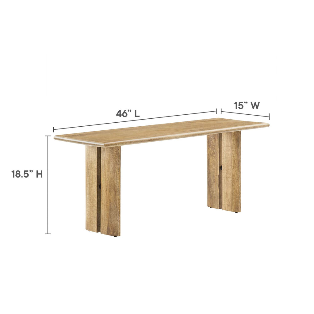 Amistad Wood Dining Table and Bench Set by Modway