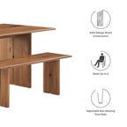 Amistad Wood Dining Table and Bench Set by Modway