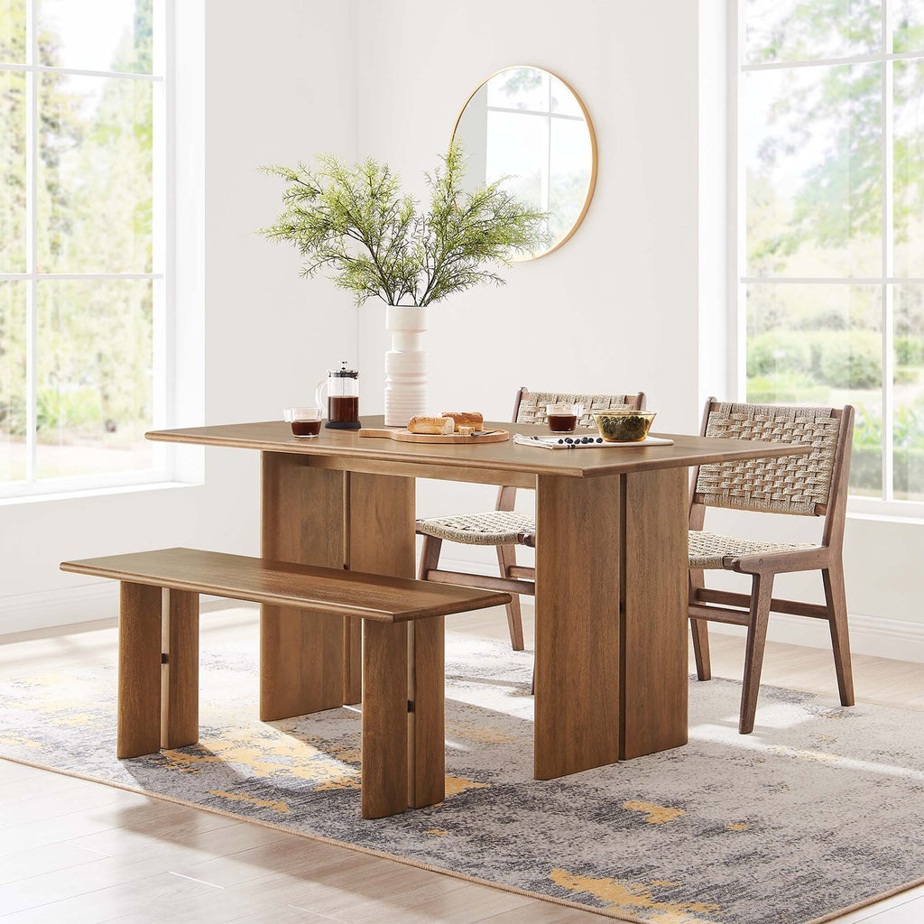 Amistad Wood Dining Table and Bench Set by Modway