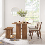 Amistad Wood Dining Table and Bench Set by Modway