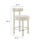 Toulouse Boucle Fabric Counter Stool Set of 2 by Modway