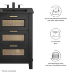 Dixie Solid Wood Bathroom Vanity Cabinet by Modway