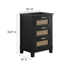 Dixie Solid Wood Bathroom Vanity Cabinet by Modway