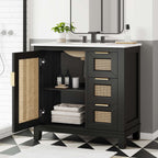 Dixie Solid Wood Bathroom Vanity Cabinet by Modway