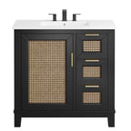 Dixie Solid Wood Bathroom Vanity Cabinet by Modway